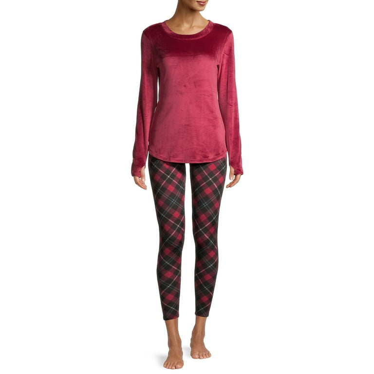 Cuddl Duds Thermal Underwear Long Johns For Women Fleece Lined Cold Weather  Base Layer Top And Leggings Bottom Winter Set - Hunter Green