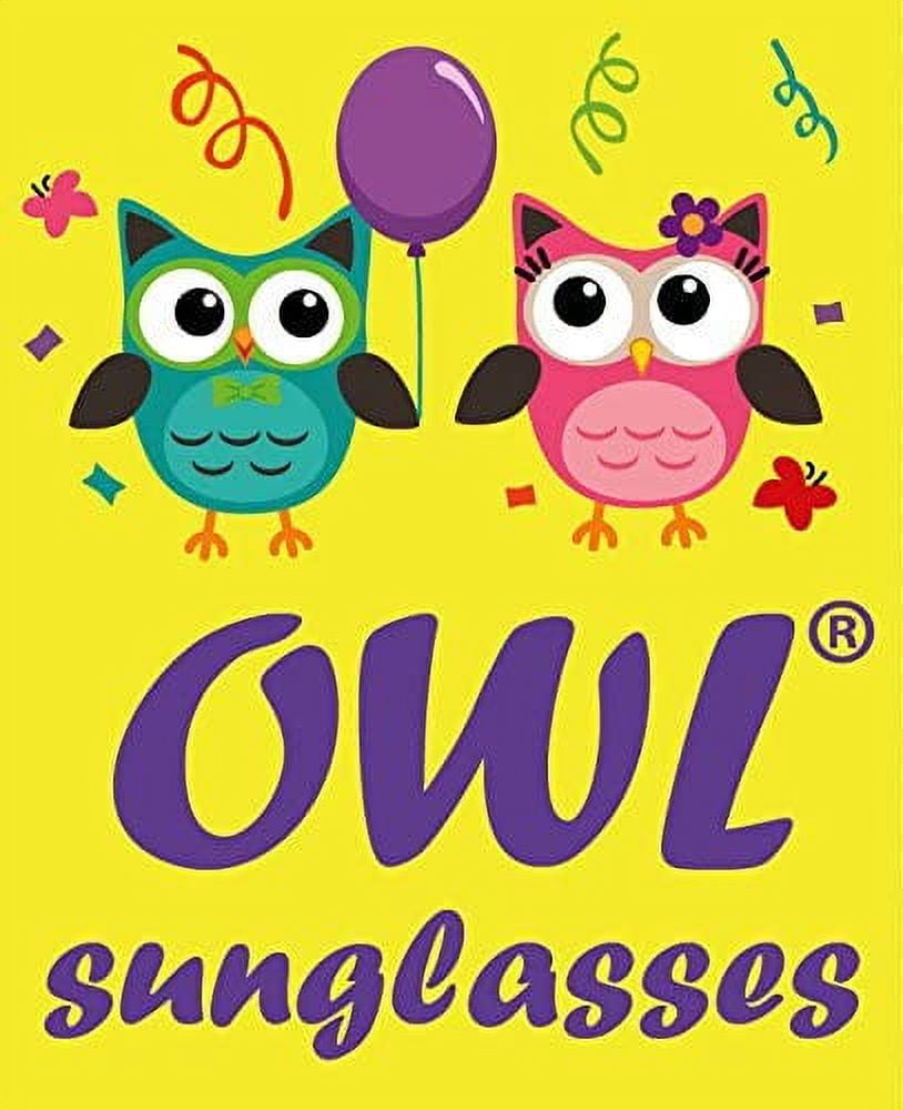 OWL Matte Frame Kids Sunglasses UV400 Protection Polarized Anti-Glare Toddler Sunglasses Bulk (10 Pack)