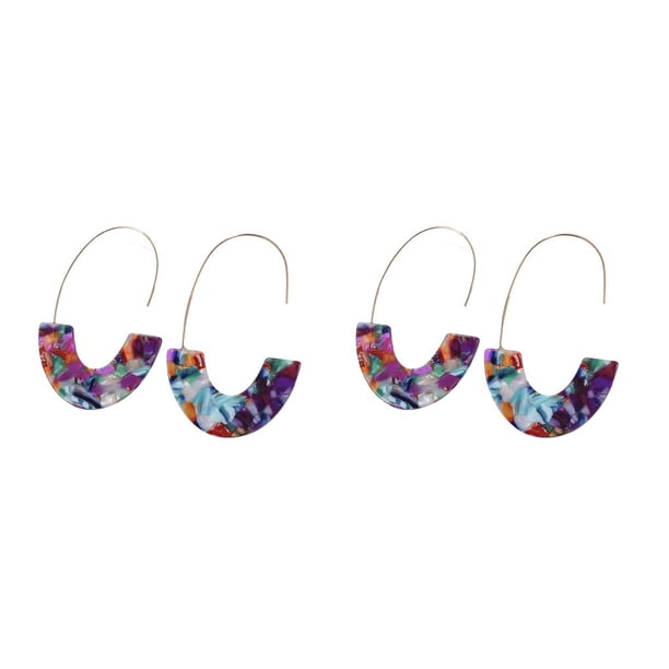 Pendientes Sonducket en forma de U con estampado de leopardo Accesorio de moda para chicas adolescentes