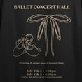 thumbnail image 2 of Ballet Concert Hall Women's Black Crop Tee-Large, 2 of 3