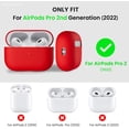 thumbnail image 2 of Compatible with AirPods Pro 2 Case 2022, Full Protective Hybrid Silicone for AirPods Pro 2nd Generation Case, Front LED Visible Skin Cover, 2 of 15