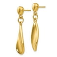 thumbnail image 2 of Primal Gold 14 Karat Yellow Gold Tear Drop Dangle Post Earrings, 2 of 3