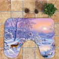 thumbnail image 3 of 7PCS Christmas Bath Mat Set Colorful Printing Non Slip Bathroom Rug with Contour Rug & Lid Toilet Cover, 3 of 5