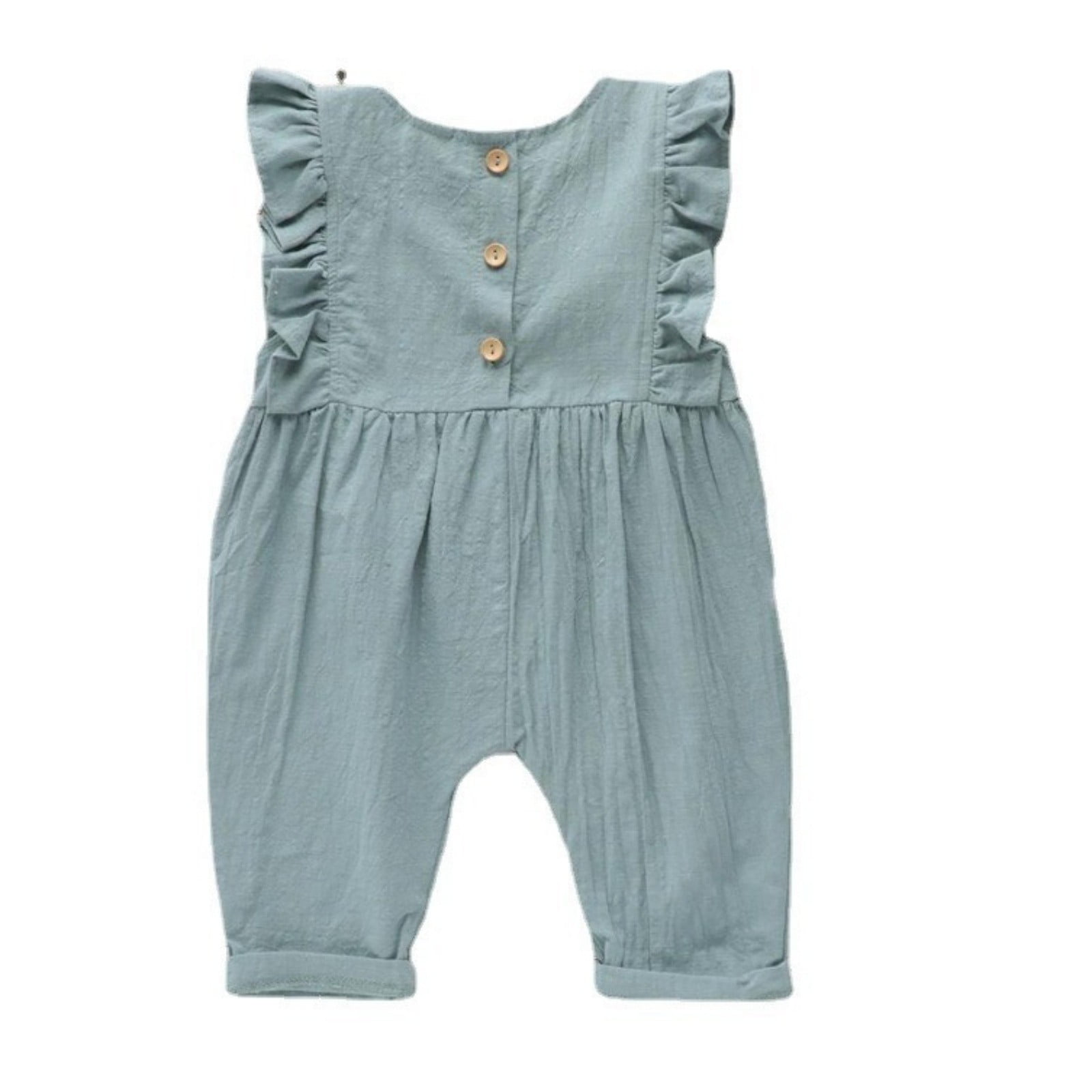 JAKANYQ Infant Baby Boys Girls Sleeveless Solid Color Romper