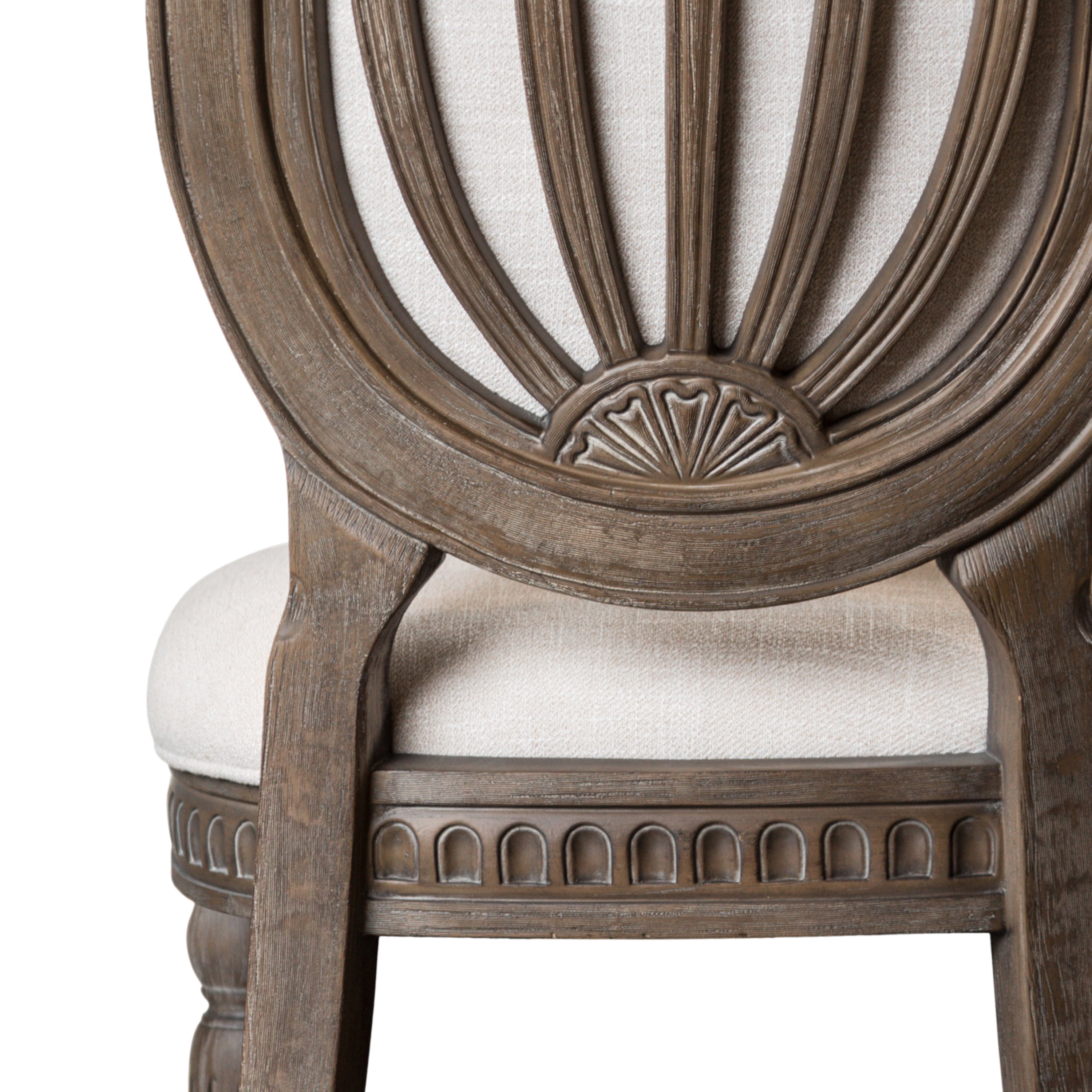 Furniture of America Feyric Rustic Solid Wood Indoor Side Chairs, Weathered Oak (Set of 2)