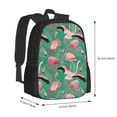 thumbnail image 2 of Defioc Tropical Flamingo Pattern Carry on Backpack,16.5x12.5x5.5 Personal Item Bag Carry On Backpack Water Resistant Lightweight Daypack, 2 of 7