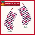 thumbnail image 2 of Salouo Dark Blue Stripes and Flamingos Print Christmas Decorations Stockings 1 Pack 18'' Xmas Stockings Holiday Stocking Personalized Farmhouse Decor for Home Family Party Tree, 2 of 7