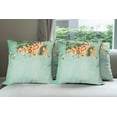 thumbnail image 6 of Ambesonne Shabby Flora Throw Pillow Cover 4 Pack, Gerbera Bunch Blue, 18", Multicolor, 6 of 7