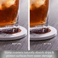 thumbnail image 4 of Thirstystone Mocha Stem 4-Pack Round Stone Coasters, 4 of 7