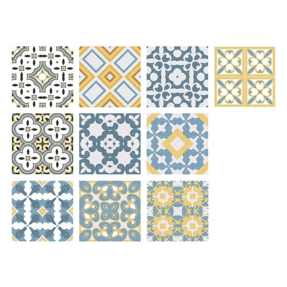 Peel and Stick Backsplash 10-Sheet 4"x4" Stick on Tiles Backsplash for Kitchen Waterproof Removable Backsplash Tile Self Adhesive Tile Sticker for Bathroom Fireplace Laundry Room