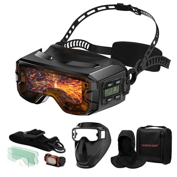 Kit de gafas de soldadura YESWELDER Auto Darkening con máscara de soldadura