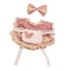 thumbnail image 4 of Figura de peluche con vestido a cuadros y accesorio para el cabello. Disfraces elegantes. Hazlo tú mismo. Rosa, 4 of 9