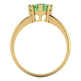 thumbnail image 4 of Solitaire Engagement Ring for Women - 2ct Simulated Green Diamond in 14K Yellow Gold Promise Ring, 4 of 6