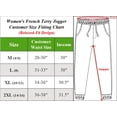 thumbnail image 6 of Womens Relaxed Fit Spring French Terry Joggers Lounge Sweatpants (M-2XL), 6 of 6