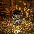 thumbnail image 1 of Paquete de 2 luces solares colgantes para exteriores, luz decorativa de Navidad para jardín, Patio, césped y mesa, 1 of 5