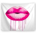 thumbnail image 2 of Tapiz para colgar en la pared, poliéster, labios rosas, 150 x 130 cm, 2 of 2