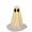 No mouth Face, variant on Mskk Halloween Ghost Decoration Indoor, 14" Cute Light-Up Standing Ghost Decoration Props for Halloween Party, Haunted House, and Tabletop Decoration