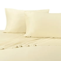 Super Soft Deep Pocket Bamboo Sheets Cotton Blended 300TC by Royal Tradition- King - Ivory