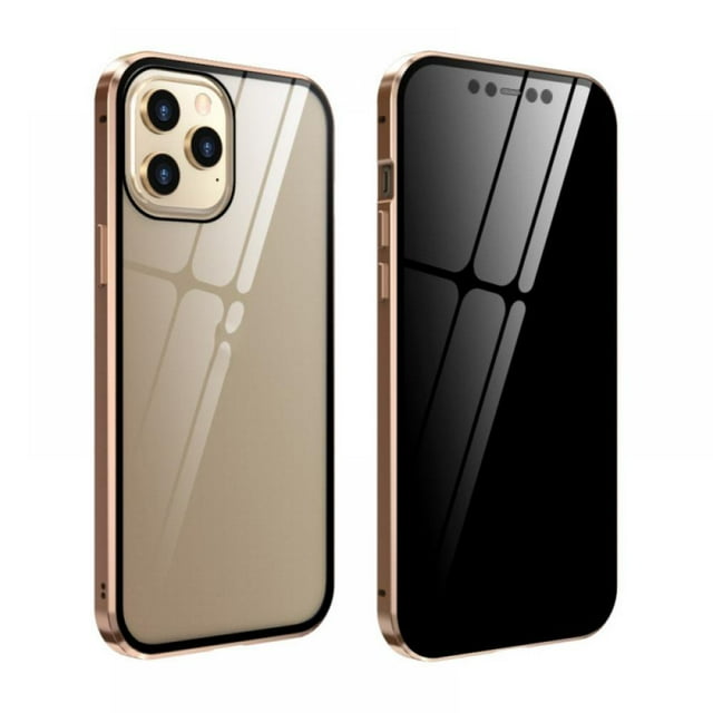 Anti-Peeping Full Body Mobile Phone Case Clear Tempered Glass Privacy Cover For Iphone12/Pro/Pro Max