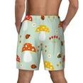 thumbnail image 4 of Balery Mushroom Bee Mens Swim Trunks Swim Shorts for Men Quick Dry Inseam Beach Shorts with Compression Liner Pocket-Small, 4 of 9