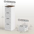thumbnail image 3 of HOMCOM 4 Drawer File Cabinet, Filing Cabinet Fits Letter/A4 Size, White, 3 of 10