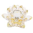 thumbnail image 4 of Rongfmy Crystal Lotus Flower Ornament Home Wedding Table Decor Yellow, 4 of 7