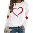 thumbnail image 6 of Dgankt Women Clothing Women's Valentine's Day Graphic Crewneck Sweatshirts Casual Loose Long Sleeve Pullover Tops XS-XL, 6 of 8