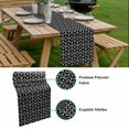 thumbnail image 5 of Geometric Table Runner - 90 Inch Long, Kitchen Dining Table Runner Dresser Scarves, Modern Abstract Lines Texture Black Farmhouse Decor for Coffee Tables Wedding Party Banquet, 5 of 8