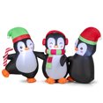 thumbnail image 2 of Costway Christmas Inflatable Penguins Family Pre-Lit Festive Inflatable with LED Lights, 2 of 10