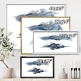 thumbnail image 5 of Abstract Of Clouds Dark Blue Colored I 32 in x 16 in Framed Painting Canvas Art Print, by Designart, 5 of 5