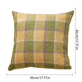 thumbnail image 2 of Pillow for Living Room Checkered Linen Cushions 45x45cm Sofa Backrests Pillow Covers + Inserts - Modern Plaid Style for Home, 2 of 5