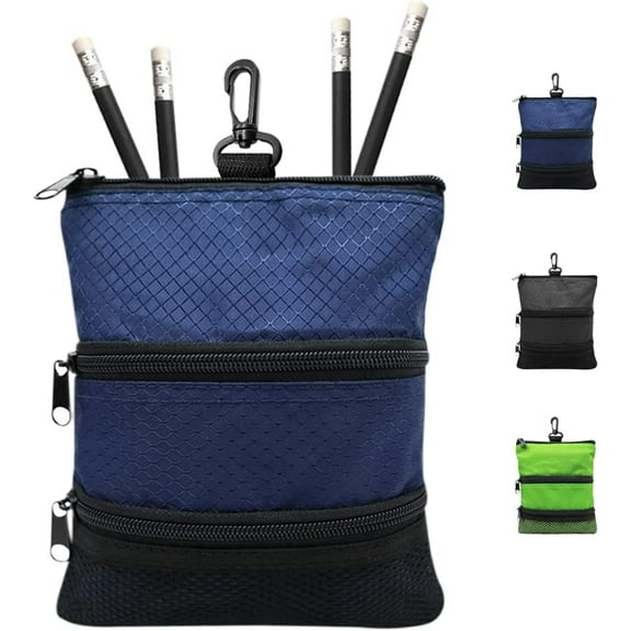 Golf Pouch Bag,for Valuables Tee Color , Zippered Pocket Gear Clip Hook to Bag