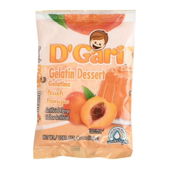 D'Gari Gelatin Peach Water 4.2 oz