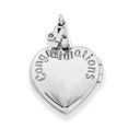 thumbnail image 3 of Sterling Silver Rhodium-plated Heart Happy 16th Birthday with CZ Locket QLS591 (15mm x 15mm), 3 of 3