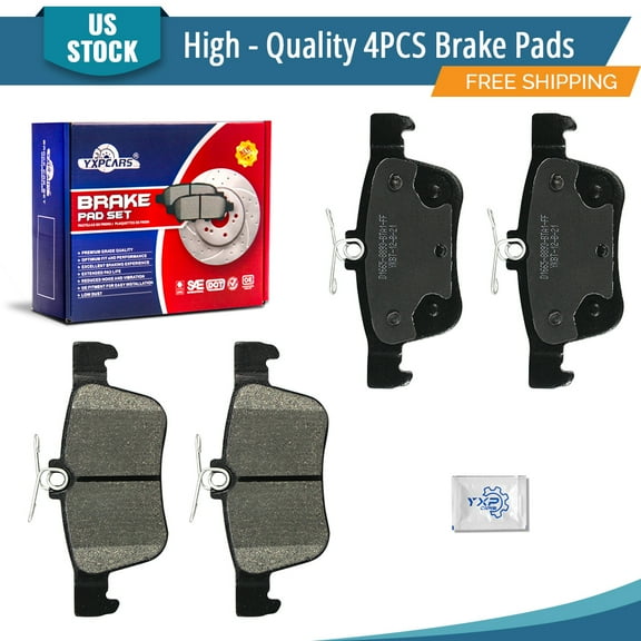 YXPCARS 4PCS Rear Ceramic Brake Pads (BD1665) for Ford Edge Fusion Escape Police Responder Hybrid Lincoln Continental MKZ MKC MKX Nautilus