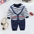 thumbnail image 2 of Coerni New Born Gentleman One Piece Long Sleeve Baby Boys Gentleman Formal Tuxedo Outfit Suit First Birthday Clothes, 2 of 7