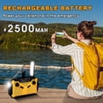 thumbnail image 3 of Radio portátil de supervivencia con dinamo, radio de manivela solar AM/FM, radio portátil con pilas con banco de energía de 2500 mAh/linterna LED/alarma SOS/altavoz, para senderismo y al aire libre, 3 of 5