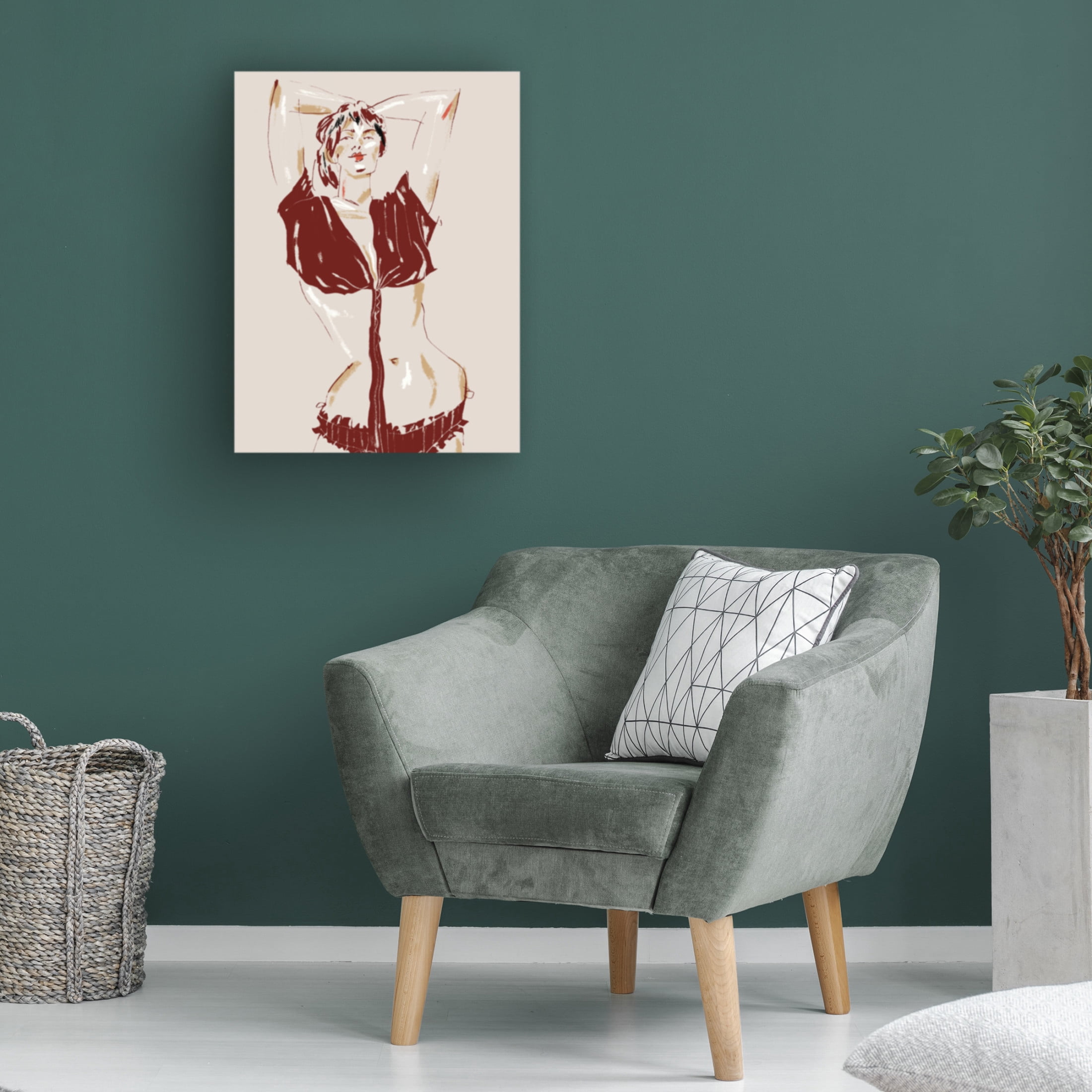 Trademark Fine Art Francesco Gulina  Portrait Of A Model Beige Canvas Wall Art