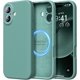 thumbnail image 1 of Funda de Silicona Premium, compatible con MagSafe, a Prueba de Golpes, para iPhone 17 6.3", Verde Pino, 1 of 7