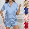 thumbnail image 7 of Dxzfnsa Pajama Set for Women Satin Bamboo Viscose Pjs Set Ultra Soft Short Sleeve Sleepwear 2 Piece Lounge Sets S-2XL, 7 of 7