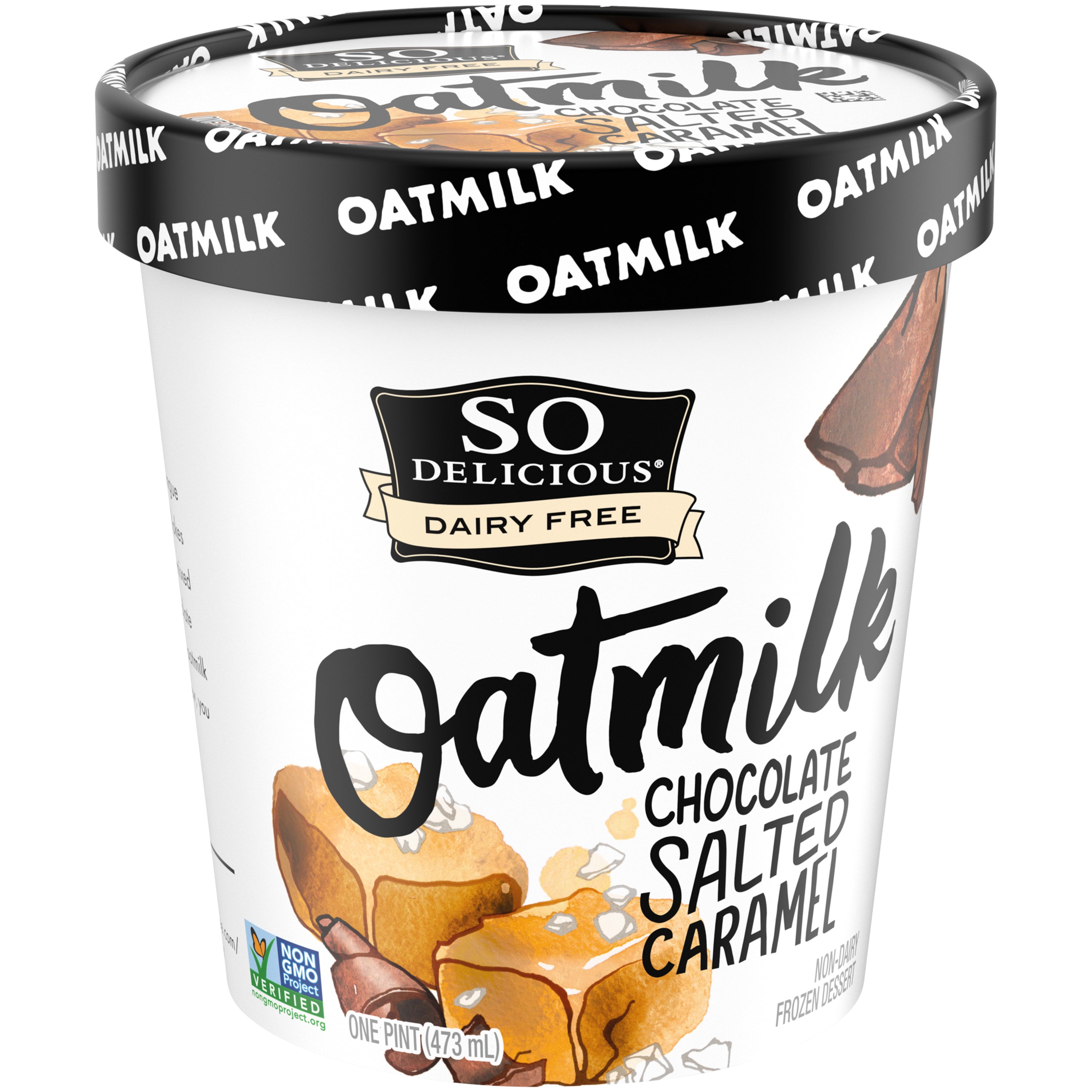 So Delicious Dairy Free Chocolate Salted Caramel Oat Milk Frozen ...