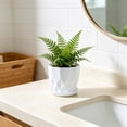 thumbnail image 5 of PEONAVET Plastic Planters for Indoor Plants 5.5" Round Plant Pot with Drainage Holes and Trays for Home Garden Decor(White), 5 of 6