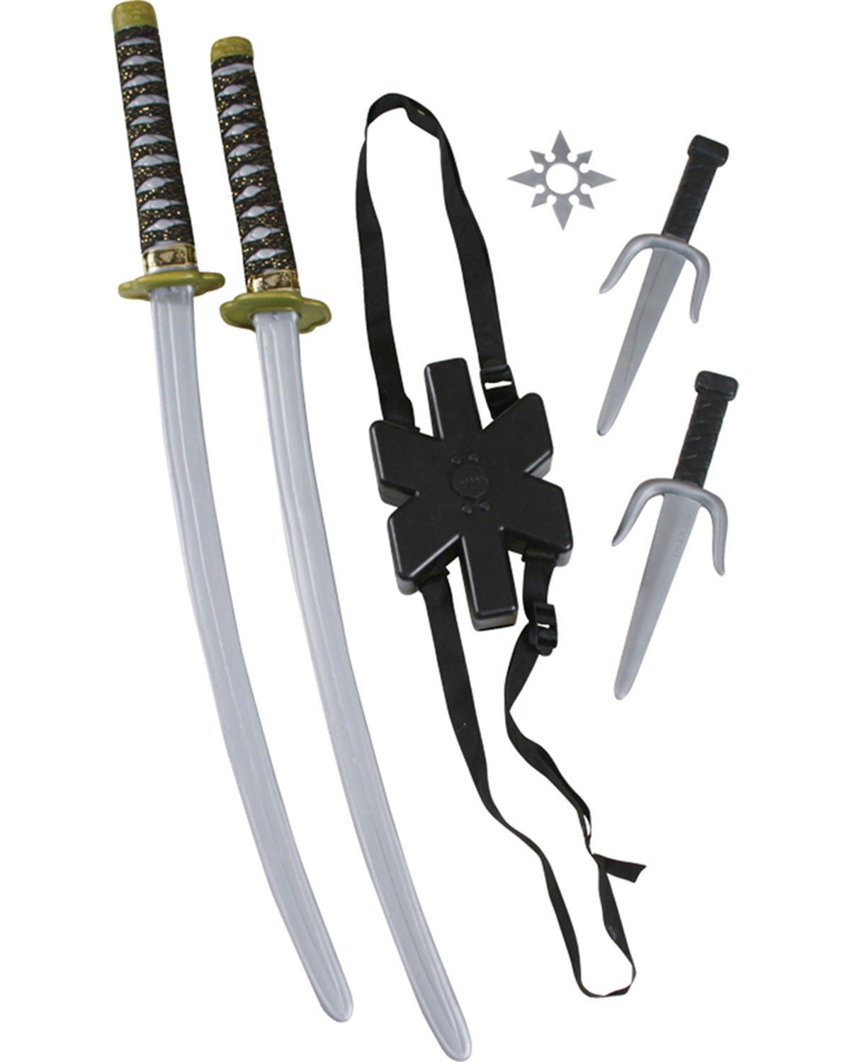 4 COLORED plastic NINJA SWORDS play boys toy sword new ninga novelty item 