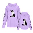 thumbnail image 1 of LUCKILY DOG Women's Long Sleeve Hoodie With Double Cat Print Pullover Sweatshirt, 1 of 6