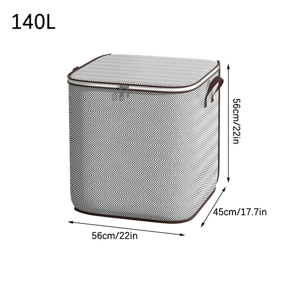 LanSuare Large Clothes Storage Bins, Foldable Fabric Clothing Organizer Box for Moving, Sweater Storage Cube with Lids and Zipper for Blankets, Clothes, Sheet