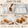 thumbnail image 6 of Peanut Shape Silicone Baking Mold 3 Cavity, Non-Stick Chocolate Candy Cake Mold, Flexible Easy Release Kitchen DIY Tray White Peanut, 6 of 16