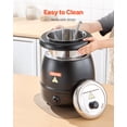thumbnail image 3 of VEVOR Electric Soup Warmer, 10QT Commercial Soup Kettle with 304 Stainless Steel Detachable Insert Pot, 95~176°F Adjustable Temperature, Soup Station for Restaurant and Big Family, Black, 3 of 9