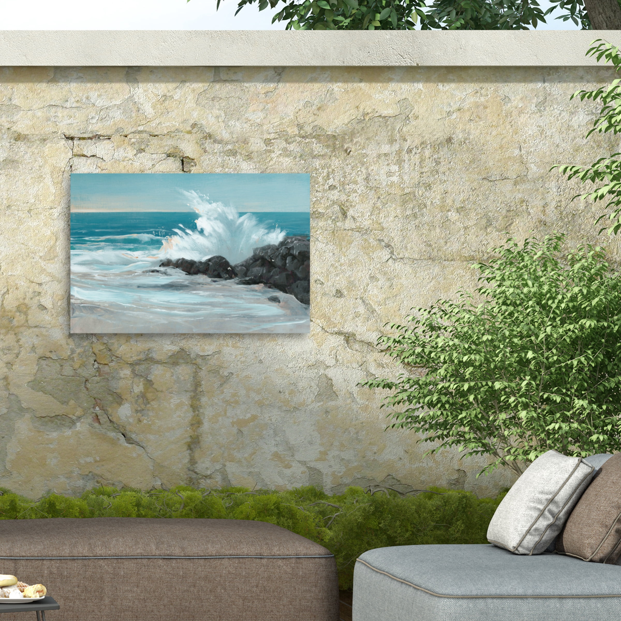 Tim O'Toole 'Crashing Wave I' Outdoor Canvas 16x24