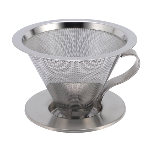 BIMZUC Stainless Steel Paperless Pour‑Over Coffee Dripper – 300‑Mesh Ultra‑Fine Filter, Portable Reusable Cone for Travel & Everyday Use