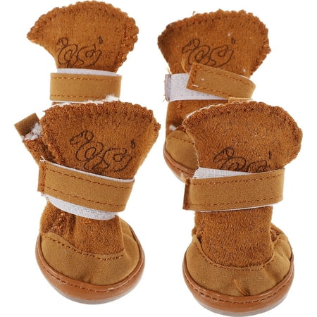 GOOHOCHY 4 Pcs Shoes Dog for Small Dogs Lamb Velvet Snow Boots